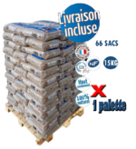 Granulé de Bois Premium Woodstock, Palette de 66 Sacs de 15 kg